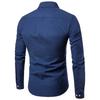 2026 Oxford Quick-Dry No Iron Shirts Men Solid Casual Slim Lapel Collar T-Shirts Long-Sleeve Formal Business Shirts Mens Tops