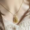 Necklace Women's Four Leaf Clover Leaf Tassel New Chinese Fulu Rotating Gourd Light Luxury Personality Versatile Fashion Clavicle Chain