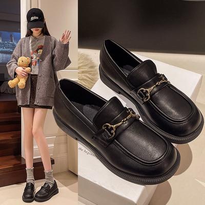 Women's Casual Loafers 2024 New PU Waterproof Thick-soled Women's Shoes Elegant Bow Designer Office Shopping Zapatillas Mujer