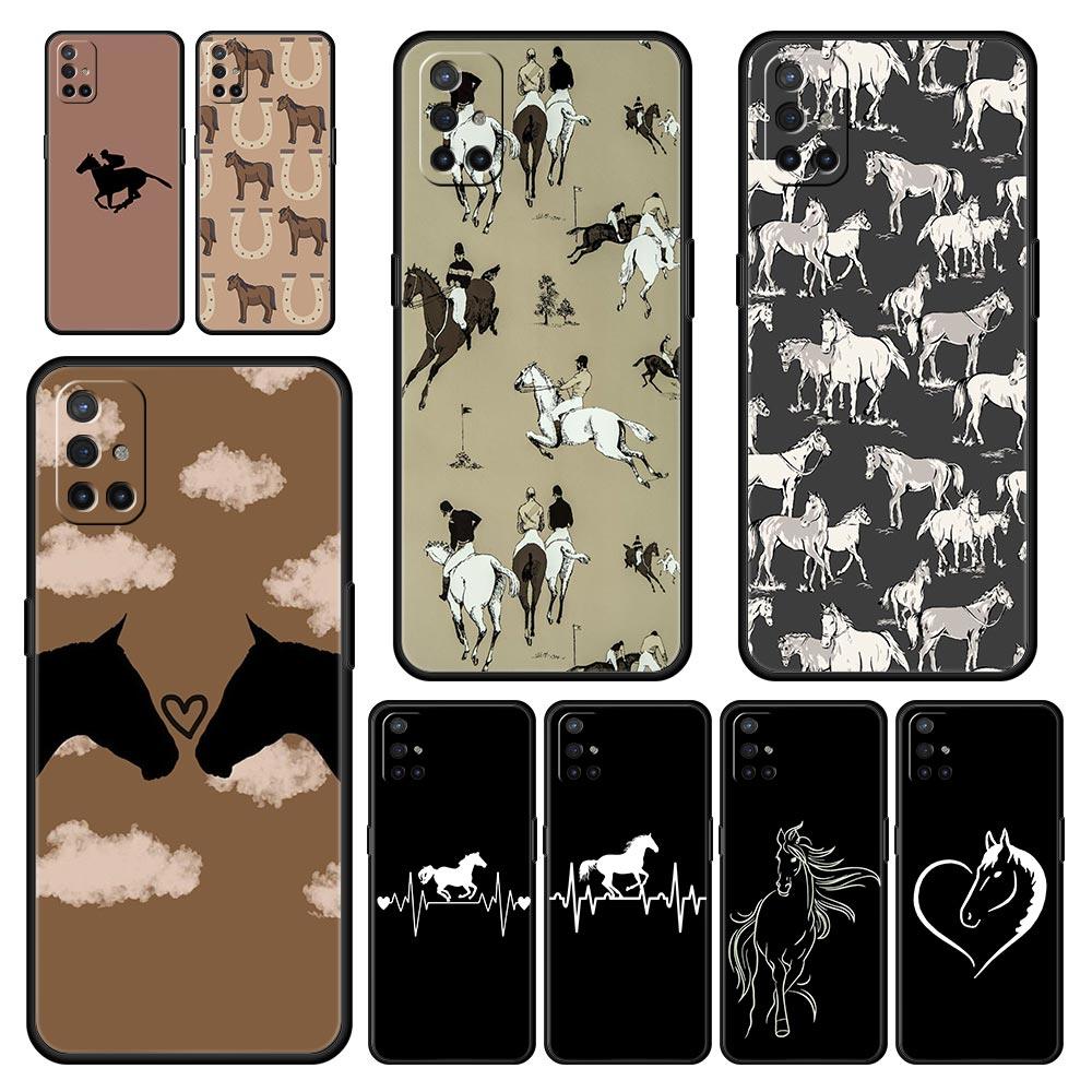 Phone Case For OnePlus 12 11 10 9 Pro 9T 12R 10R 9R 9RT 10T 8T 8 7 6T 7T Nord 2T CE 2 5G N200 N10 N100 Cover Animal Art Horse