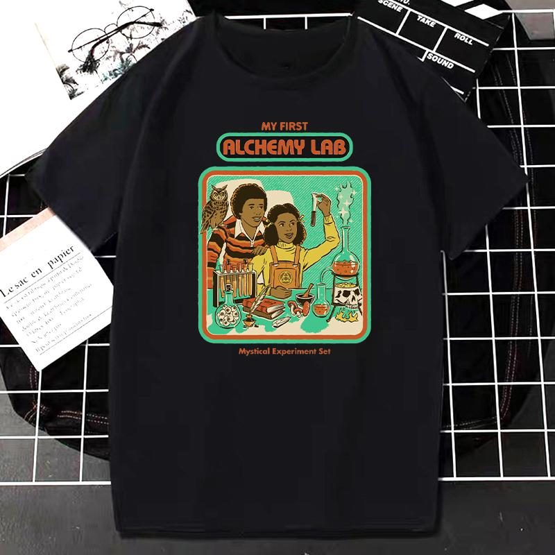 Gruseliges Satan Dämon Cartoon Grafik T-Shirt Damen Herren Übernatürlich Sensenmann Horror Tops Hipster Street Fashion Tee Camisetas