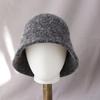 Solid Color Knitted Beanie Windproof Winter Warm Bucket Hat Vintage Wool Fisherman Hat  Girl