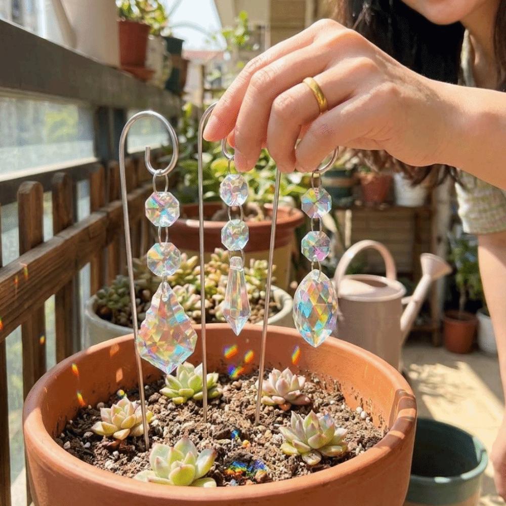 Reflective Garden Suncatcher Handmade Hanging Wind Chime Creative Rainbow Maker Room Decoration