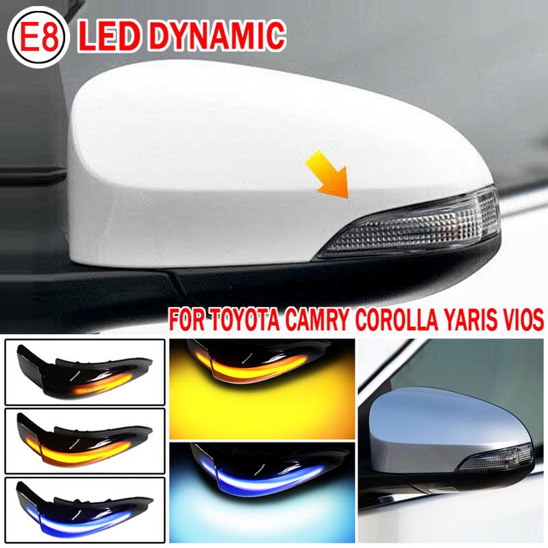 LED Dynamic Side Mirror Turn Signal Indicator Light For Toyota AQUA COROLLA AXIO FIELDER AURIS PREMIO ALLION PRIUS C VENZA