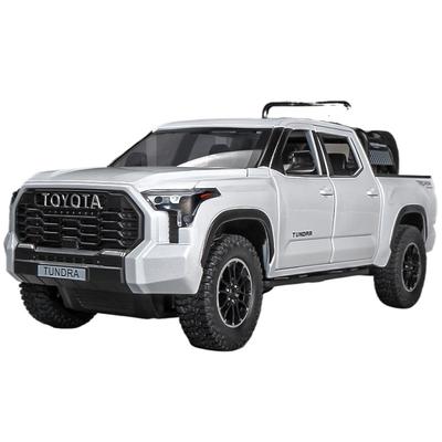 Simulation 1/24 Scale Toyota Tundra TRD Pro Off Road Car Model Metal Diecast Pickup Truck Toys Vehicles for Kids Boys Sound and Light