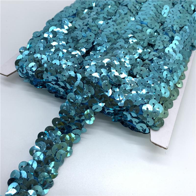 2 yardy 20 mm Elastická flitrová stuha Krajka Flitrová šicí látka Na šaty Oblečení Pokrývku hlavy Svatební DIY Doplňky