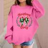 Children's Fashionable Casual Long-sleeved Loose Christmas Print Pullover Sweatshirt