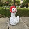 An Interesting Big-eyed Rooster Resin Statue Ornament Outdoor Courtyard, Home Statue Ornament