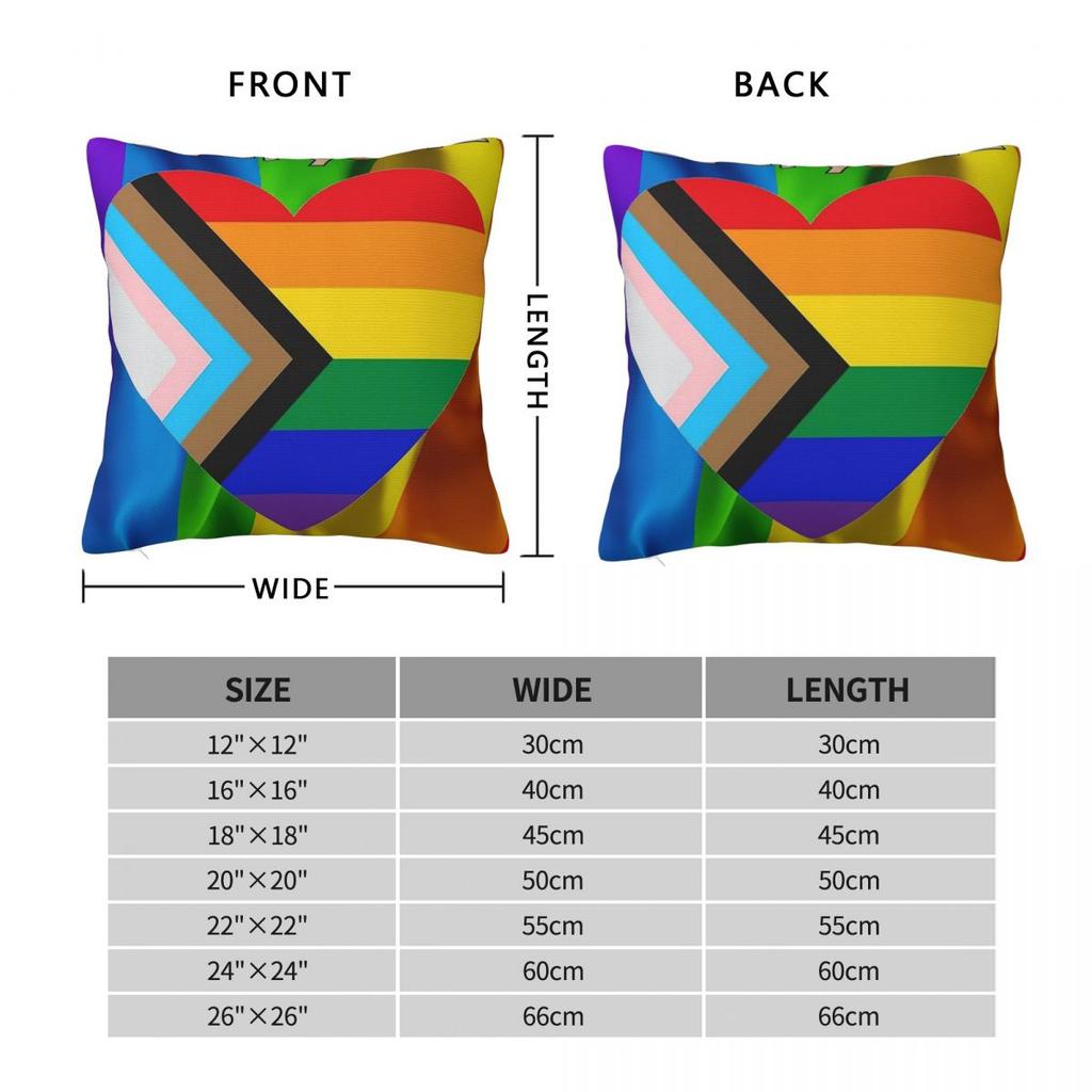 Everyone Is Welcome Lgbtq+ Pillowcase Polyester Linen Velvet Printed Zip Decor Pillow Case Room Cushion Cover 45X45