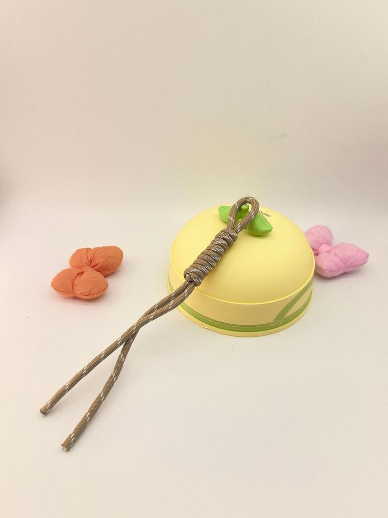 Spot Color Hand-Woven Rope Lanyard Pendant Trendy Color Nylon Rope Bag Keychain Pendant High Sense