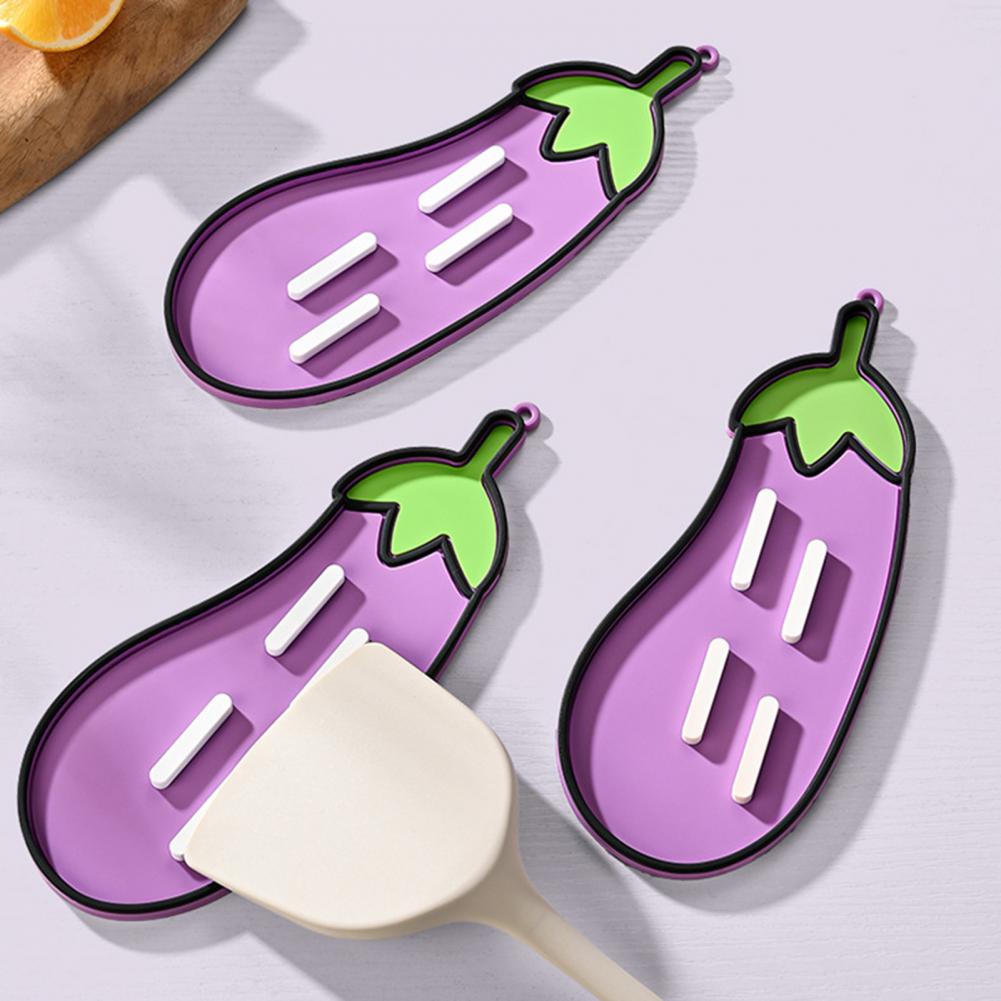 Vegetable Pot Lid Pad Anti-slip Pot Lid Vegetable Pot Lid Holder Non-slip Heat-resistant Kitchen Counter Organizer for Eggplant