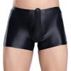 Herren Glänzende Atmungsaktive Unterwäsche Niedrige Leibhöhe Scheide Beutel Elastischer Bund Slips Bade-Schlaf-Shorts