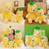 Soft Cuddly Pineapple Winnie The Pooh Bear Plush Toy Yellow Xmas Kids Gift