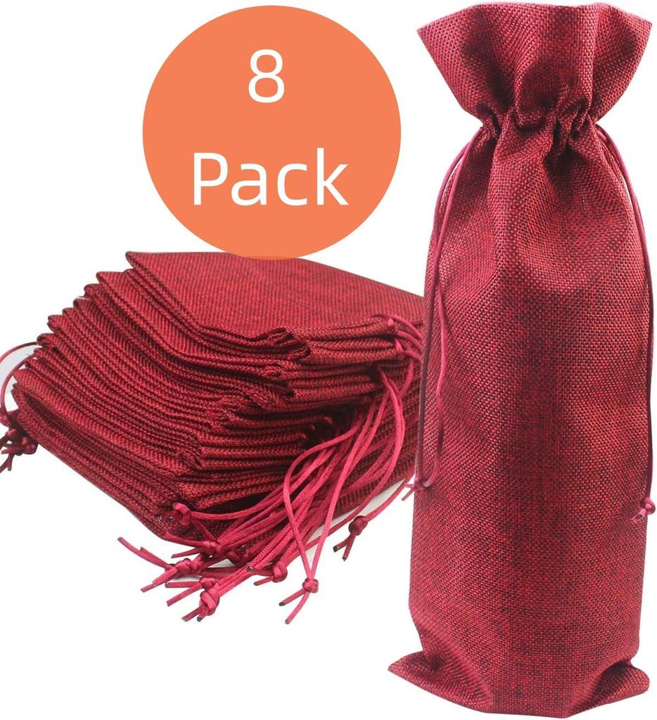 Vinsäckväv rödvinspåse presentpaket ficka presentpåse som används för julklappsvinpåsar
