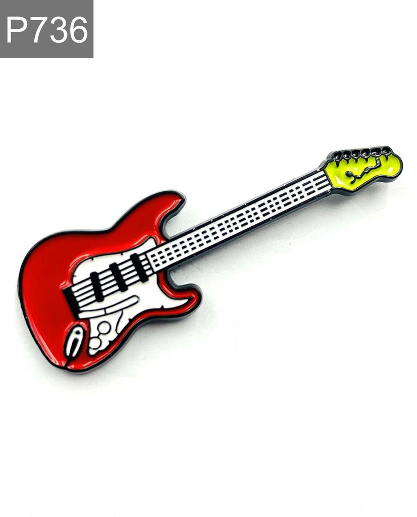 New Enamel Pin Electric Guitar Music Instrument Metal Connector Gift Birthday 1pc