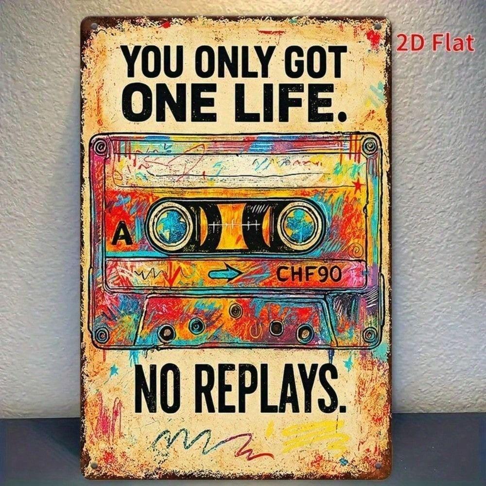 Metal Wall Art Retro Cassette Vinyl Record Music Gift for Meloman