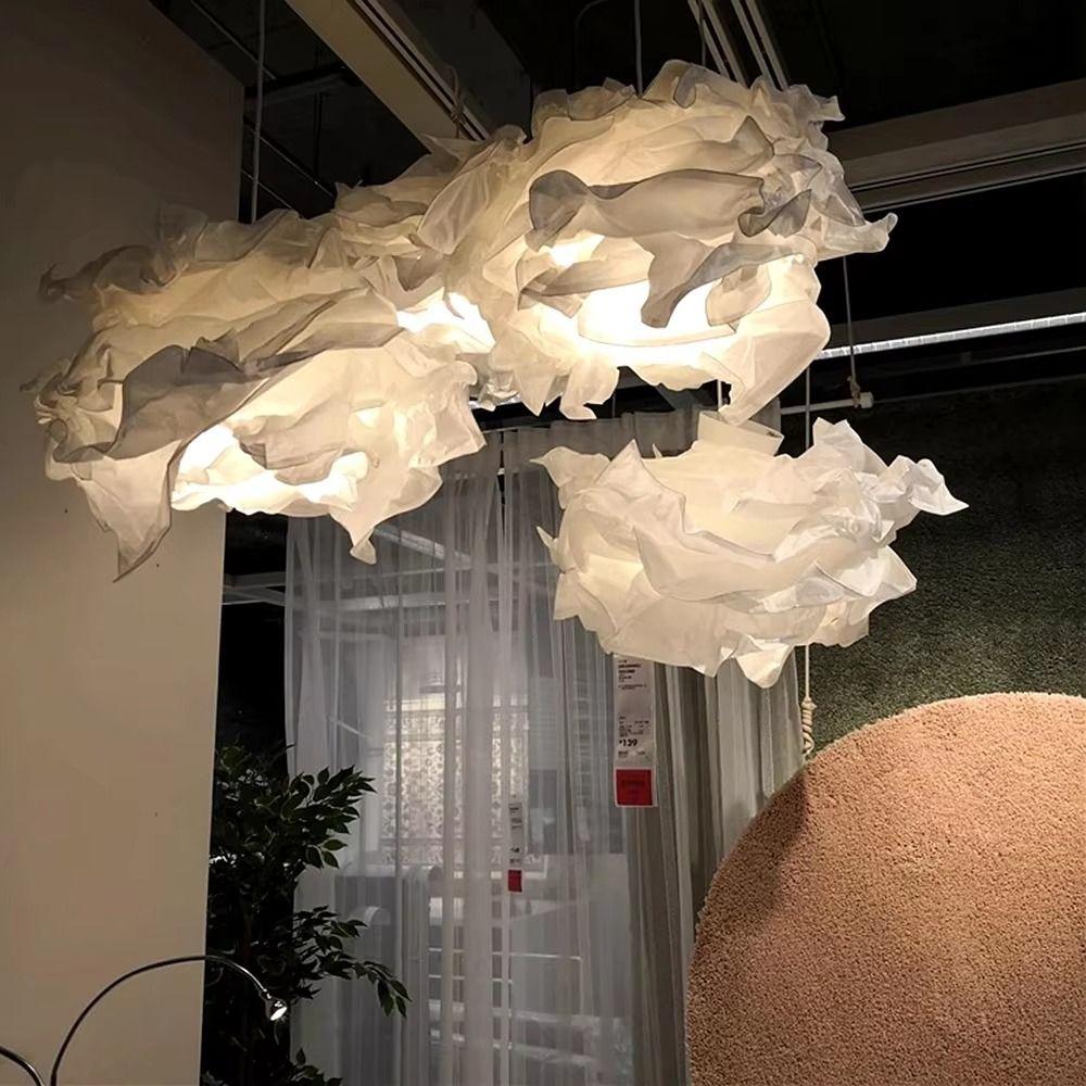 Natural Light Paper Lampshade Paper-based Simple Lampshade Art DIY Cloud Lampshade Hallway