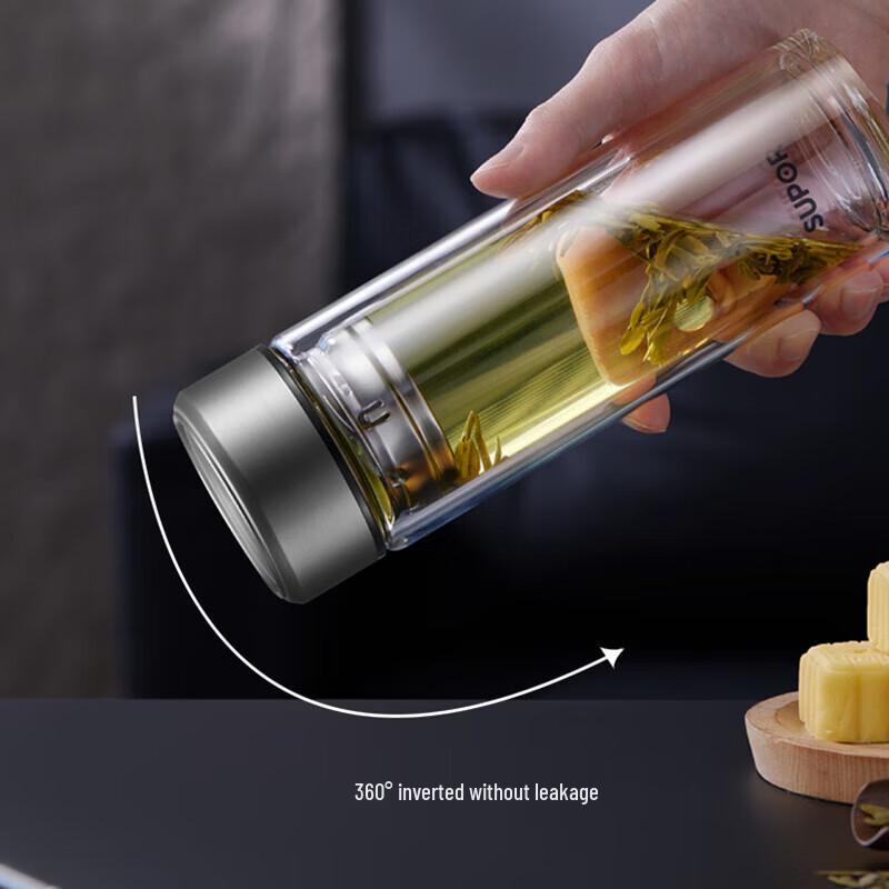 SUPOR Double-Layer High Borosilicate Glass Cup