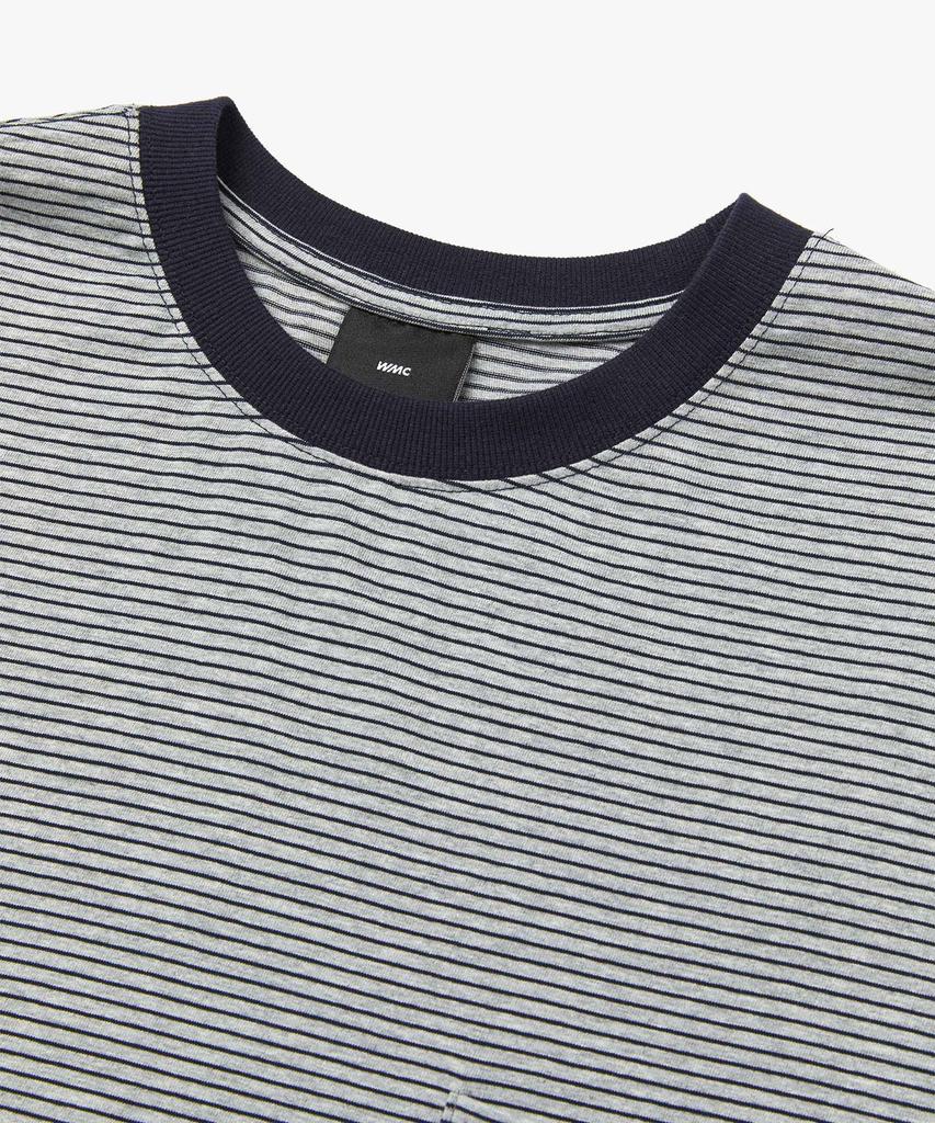 WMC Striped Pocket Short Sleeve T-Shirt_Grey