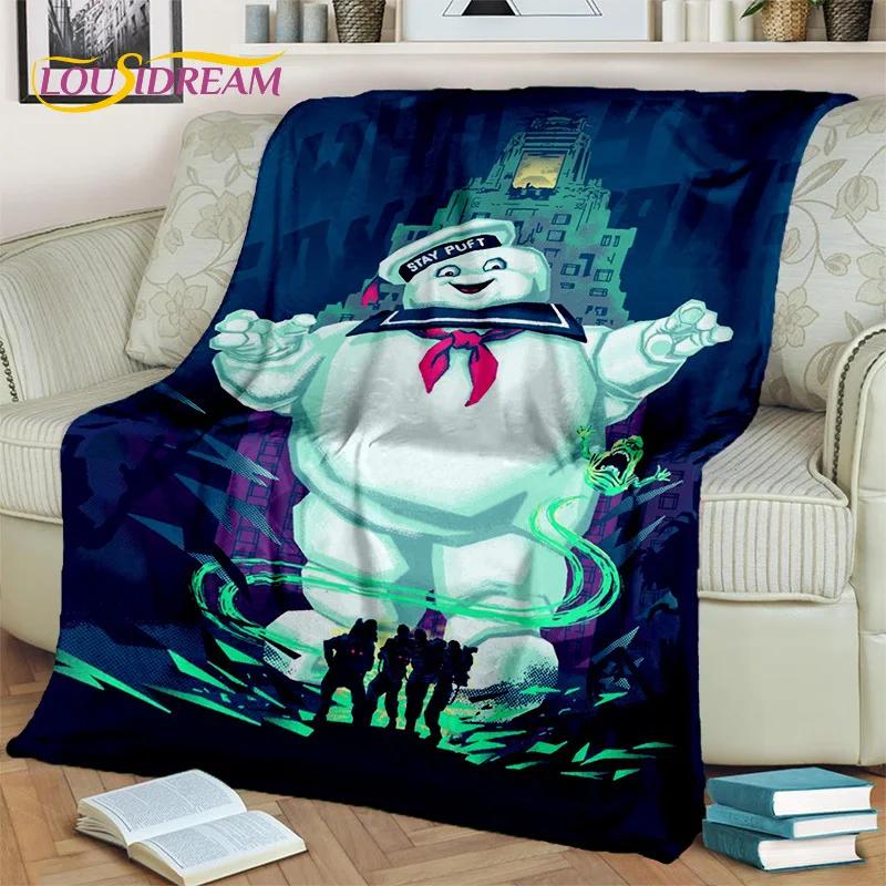 G-Ghostbusters Cartoon-Film-Decke, weiche Flanell-Überwurfdecke für Zuhause, Schlafzimmer, Bett, Sofa, Picknick, Büro, Wandern, Freizeit, Nickerchen, Geschenk