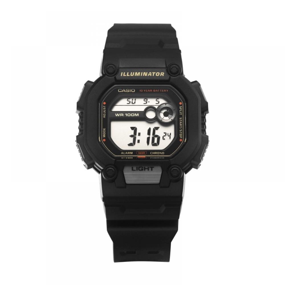 Casio W 737hx 1avdf  W 737hx 1a  Digitale Quadratische Sport-Soldaten Herren PU Uhr