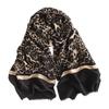 European and American Fashion Leopard Print Autumn and Winter Print Warm Shawl High-end Commuter Neck Protector Cold Protection Scarf