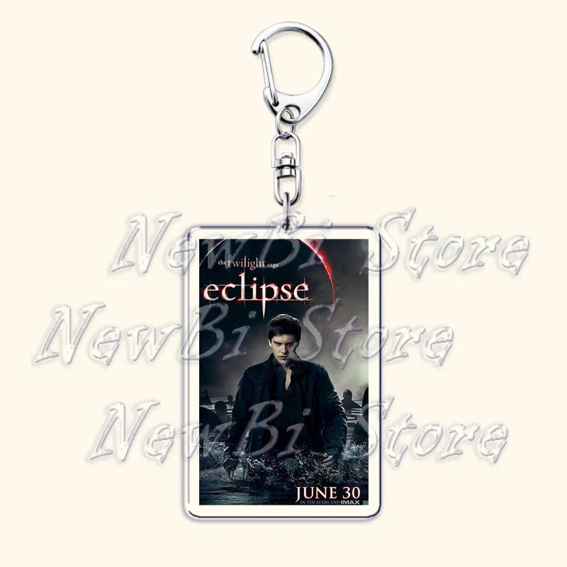 Movie Twilight Vampire Keychain for Accessories Bag Pendant Bella Swan Edward Cullen Eclipse Key Chain Keyring Jewelry Fans Gift