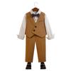 Children's Vest Set Boy's Korean Style Spring and Autumn Flower Girl Wedding Dress Baby's One Year Birthday Activity Photo Dress