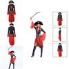 Women's Plus Size Pirate Costume Featuring Chic Red Dress Hat And Adjustable Belt
