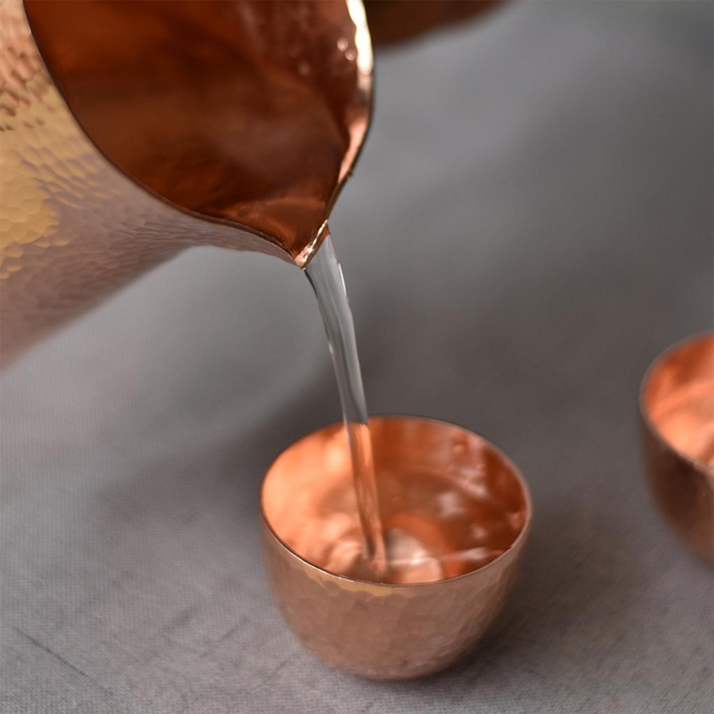 Handmade Hammered Pure Copper Pot for Tea and Coffee, Traditional Turkish Style