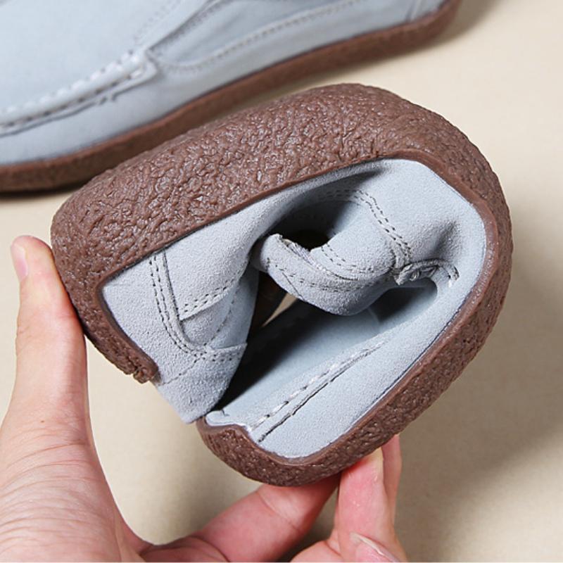 Slip-on Women Genuine Leather Loafers Casual Walking Shoes Elastic Ladies Working Driving Shoes Mother Shoes