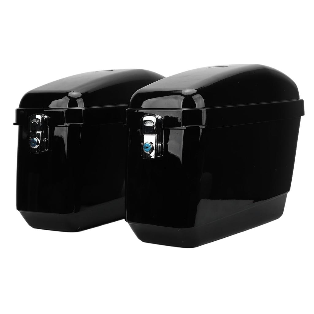 Motorrad-Hartschalen-Satteltaschen 45L Fassungsvermögen Wetterfestes Motorrad-Sattel-Hartgepäckkoffer mit Schlüsseln und Montagekit