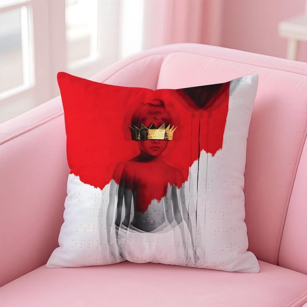 R-Rihannas Hot Singer Cushion Cover Comfortable Reversible Pillow Cover Ideal For Car Sofa Bedroom & Beyond