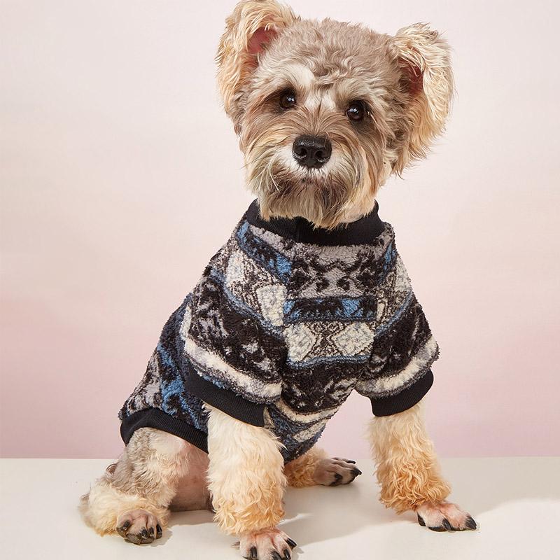 Dog Theremal Winter Fashion Ethnic Style Hooides for Small Dogs Warm Fleece Spring Autumn Pet Dog Clothes Puppy Pullovers Outfit