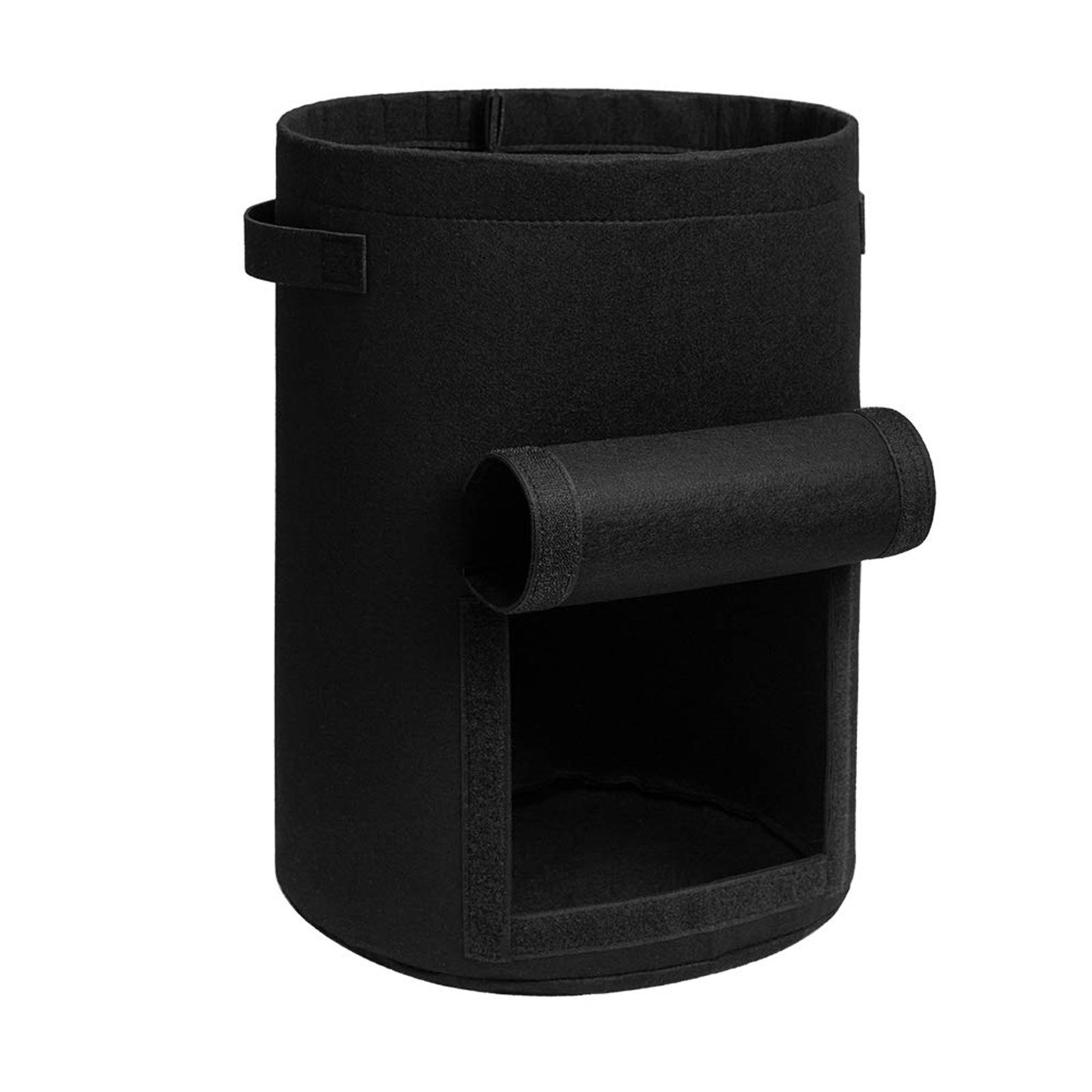 

5/7/10 галлонов тканевые горшки для растений мешки для выращивания растений утолщенный нетканый садовый инструмент для выращивания овощей томатов картофеля с ручкой 5 Gallon чёрный