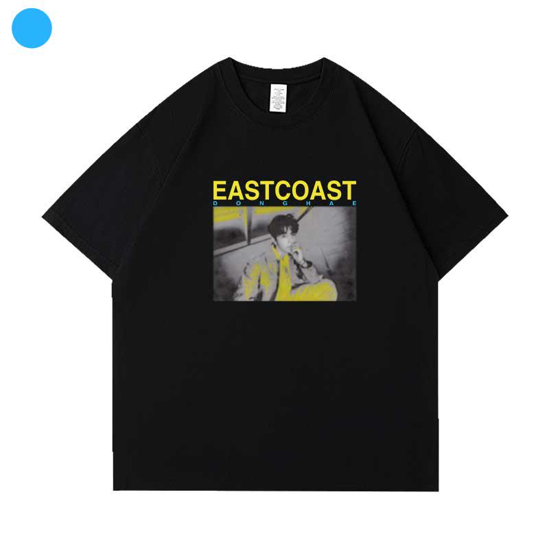 

Ли Донхэ SuperJunior Футболка для концерта на Восточном побережье: Стиль Ынхёка Короткий рукав L чёрный