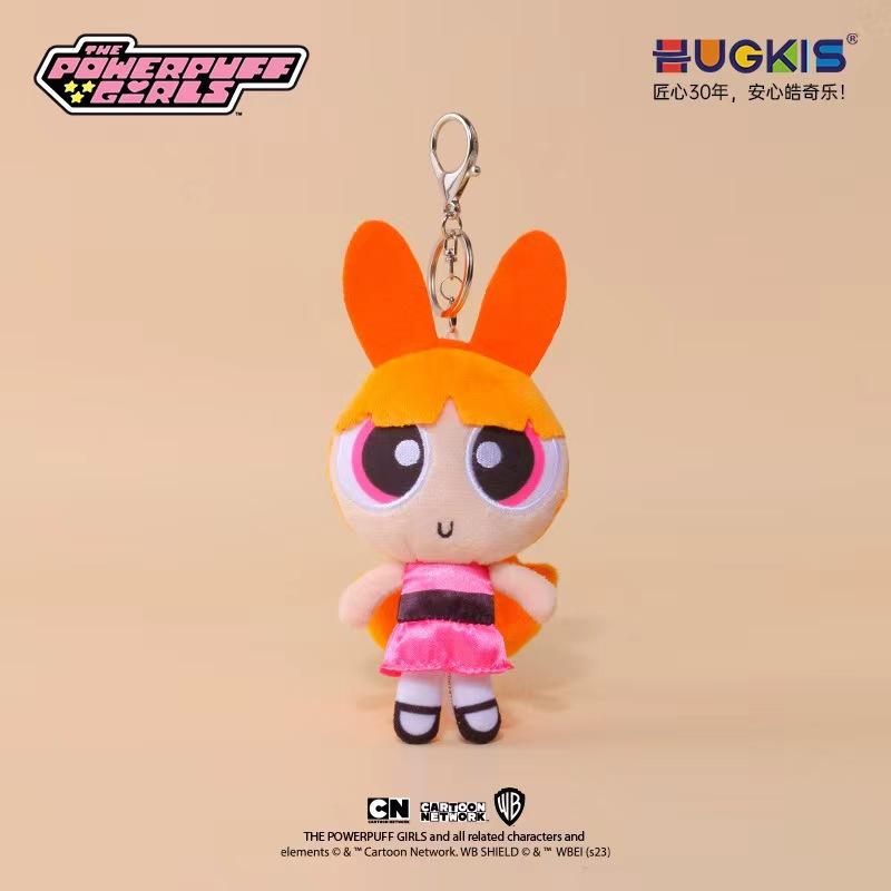 Cute Cartoon Girl Plush Doll Keychain Bag Charm Pendant Best Friend Gift Toy Authentic powerpuff girls