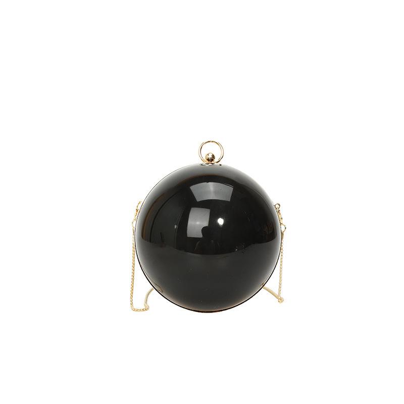 Autumn/Winter  Trendy Designer Handbag Round Ball Bag Acrylic Mini Shoulder Crossbody Bag Chain Bag