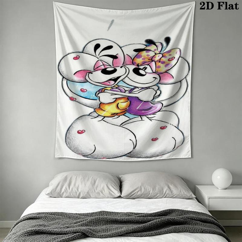 Diddl Wall Tapestry Aesthetic Wall Hanging Printed Fabric Blanket Decorative Tapestries for Bedroom Living Room Home Decor