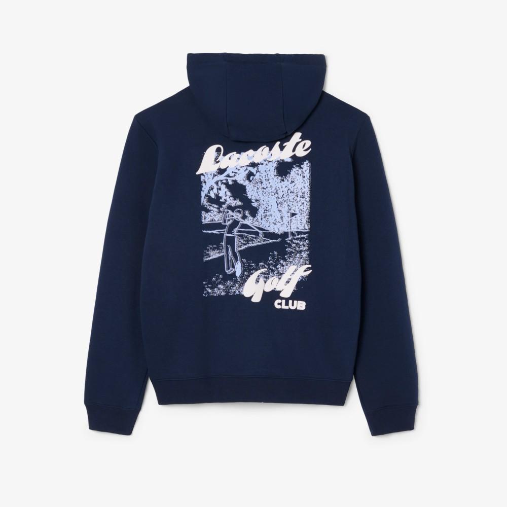 [lacoste] Men's Golf Graphic Hooded Sweatshirt SH4824-55N166
