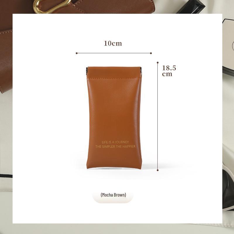 Portable Makeup Bag with Lipstick, Data Cable, Bluetooth Headset, Charger, and Key Storage; Automatic Closure Spring Sheet Design