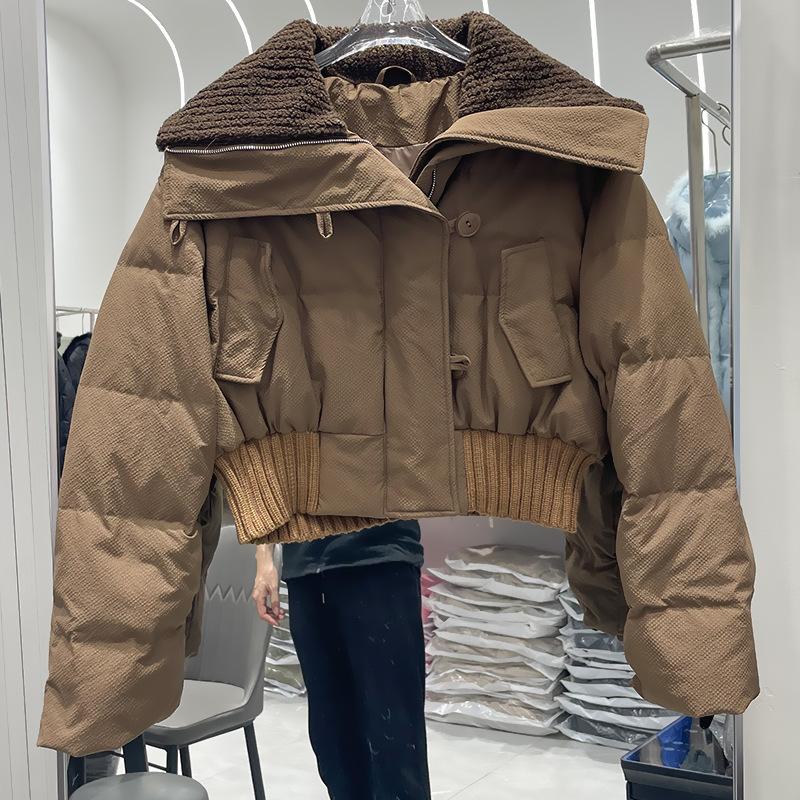 Down Cotton-padded Clothes Women's Winter Short Loose Coat Warm Thickened Cotton-padded Clothes Retro Small Cotton-padded Jacket