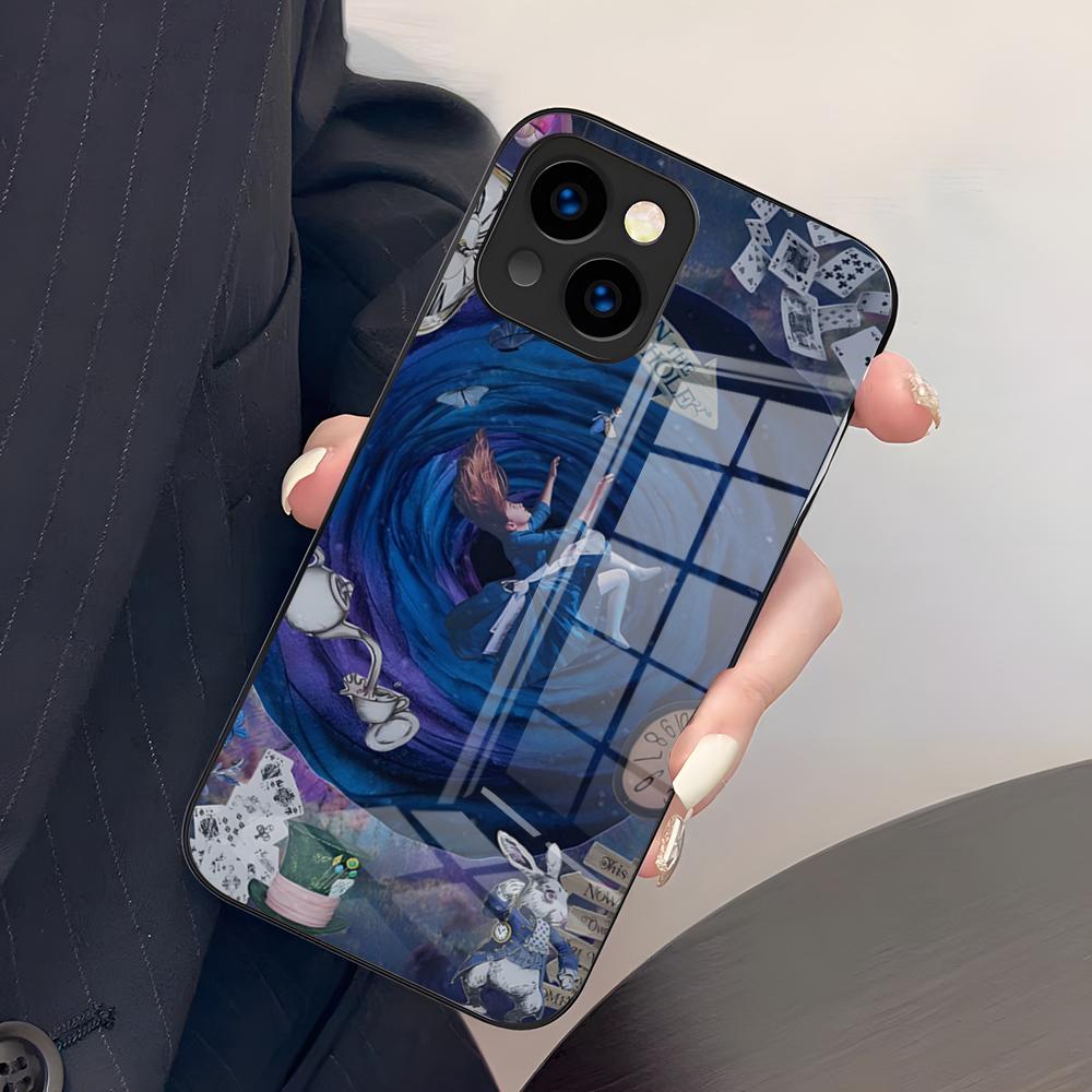 A-Alice In Wonderlands Phone Case For IPhone 17 Pro Max 15 Pro 16 14 Plus 12 13 Mini 11 Pro Shockproof Glass Cover