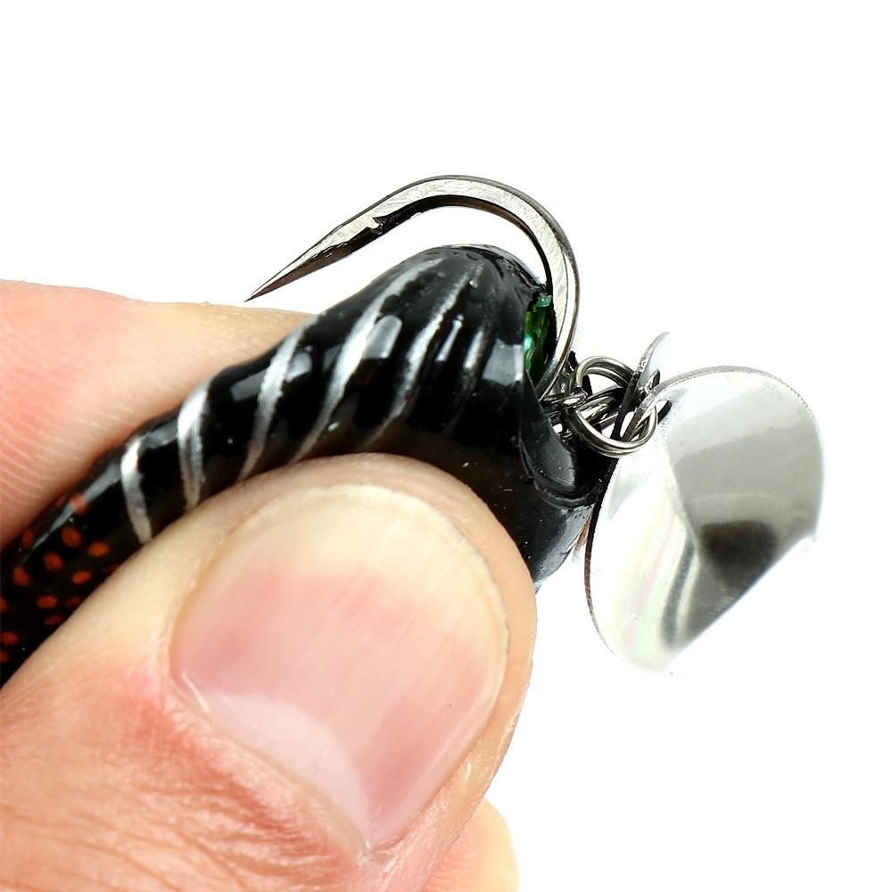 5.7g Soft Frog Lure Metal Spoon Mini Soft Lure Snakehead Fishing Wobbler Bass Fishing