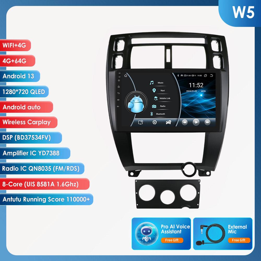 Hizpo 8Core AI Intelligent Screen Android Autoradio for Hyundai Tucson 2004-2009 Car Radio Multimedia Video Player GPS Nav Head Unit Carplay 4G RDS FM