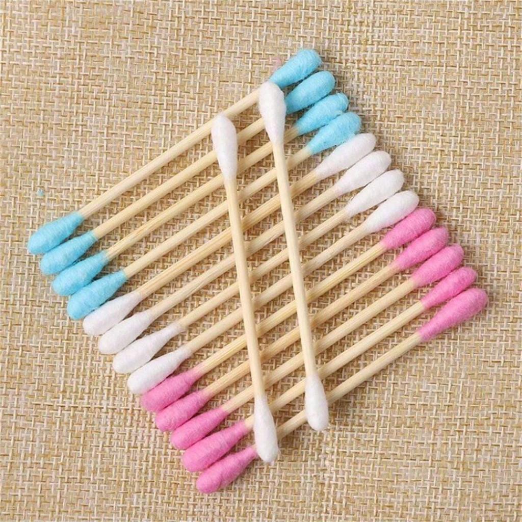 500, 1000, And 2000 Double Headed Colored Bamboo Sticks, Packaged In A Five Pointed Star Box With Pointed Tips, Touch Ups, Makeup Removal Tool