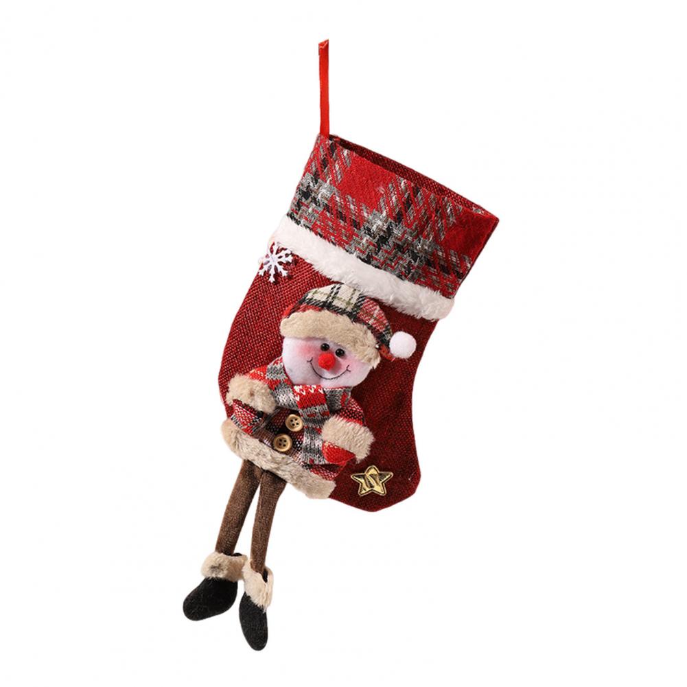 Spacious Holiday Stocking Cute Christmas Socks Festive Plush 3d Christmas Stockings for Mantel Tree Fireplace Decor Santa