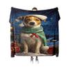 Tuniu Cute Dog Winter Fleece Blanket Sofa Bed Throw for Kids Teens Adults Gift