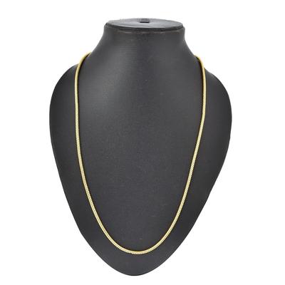 Última y Elegante Cadena Redonda Chapada en Oro Alto de 22 pulgadas y Latón Inspirada en Celebridades para Mujeres y Niños
