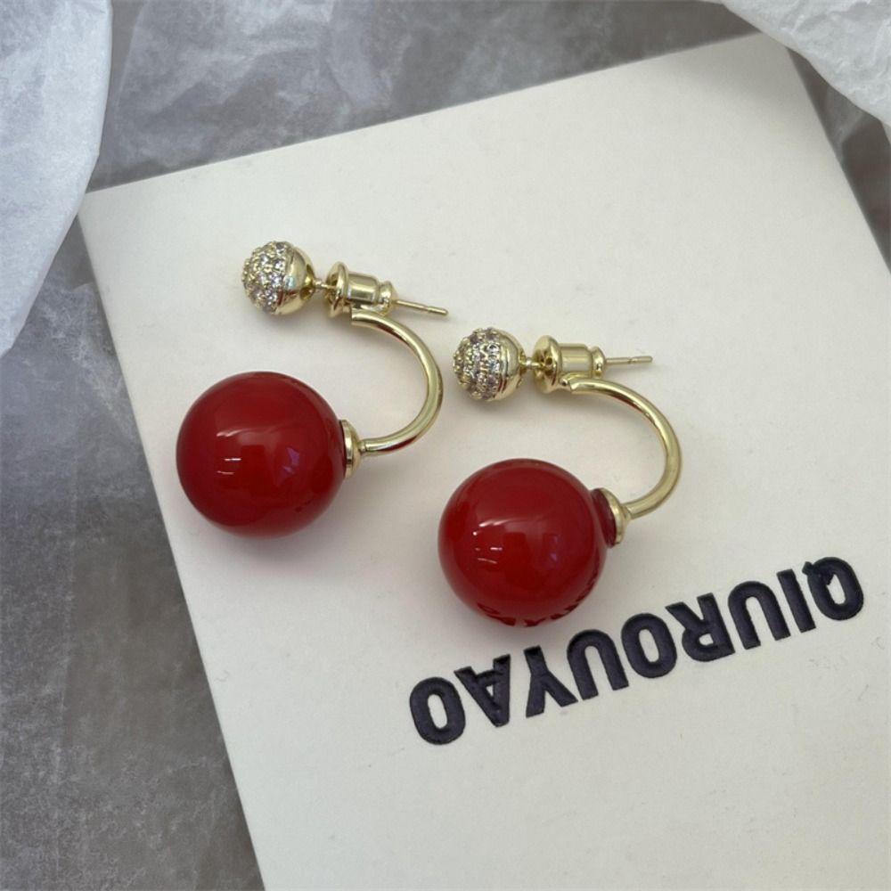 

Unique Pearl Ear Studs Elegant 2-in-1 Earrings High Quality Pearl Earrings Women